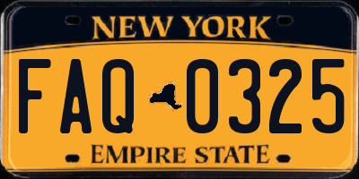 NY license plate FAQ0325