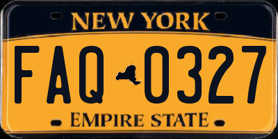 NY license plate FAQ0327
