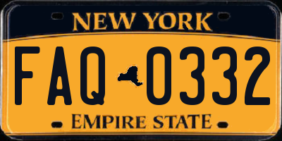 NY license plate FAQ0332