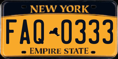 NY license plate FAQ0333