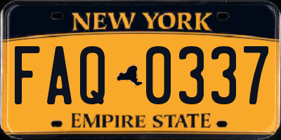 NY license plate FAQ0337