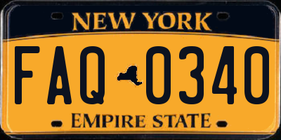 NY license plate FAQ0340