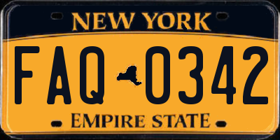 NY license plate FAQ0342