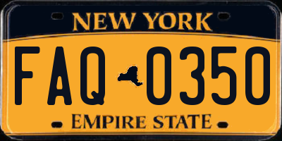 NY license plate FAQ0350
