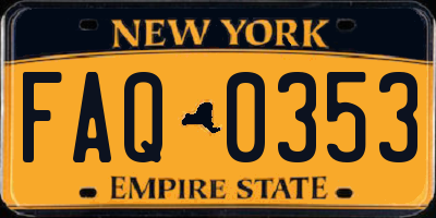 NY license plate FAQ0353