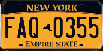 NY license plate FAQ0355
