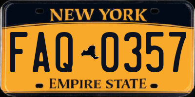 NY license plate FAQ0357