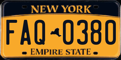 NY license plate FAQ0380