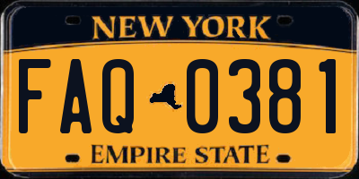 NY license plate FAQ0381