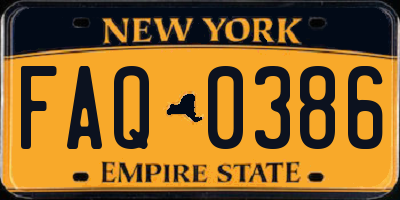 NY license plate FAQ0386