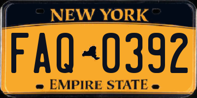 NY license plate FAQ0392