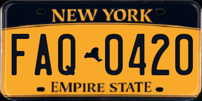 NY license plate FAQ0420