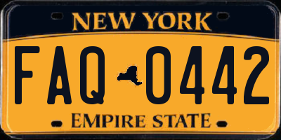 NY license plate FAQ0442