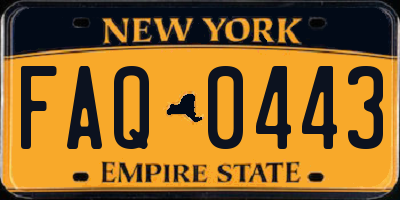 NY license plate FAQ0443