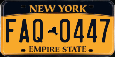 NY license plate FAQ0447