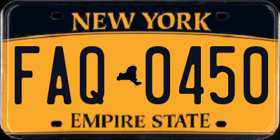 NY license plate FAQ0450