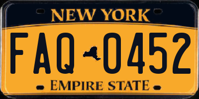 NY license plate FAQ0452