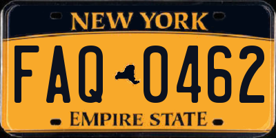 NY license plate FAQ0462