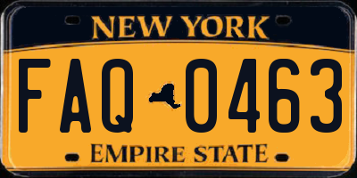 NY license plate FAQ0463