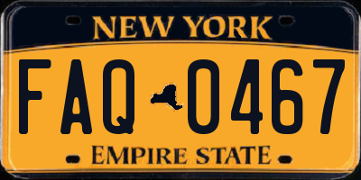 NY license plate FAQ0467