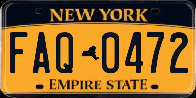 NY license plate FAQ0472