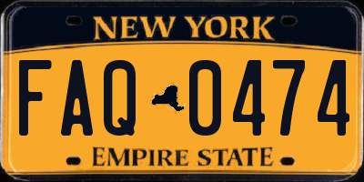 NY license plate FAQ0474