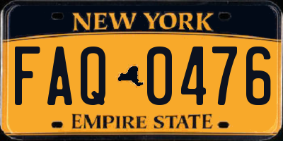 NY license plate FAQ0476