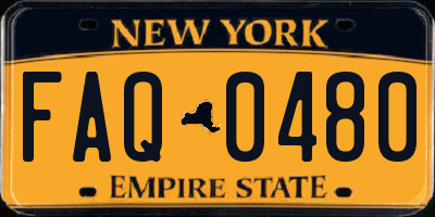 NY license plate FAQ0480