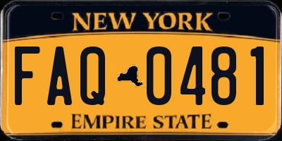 NY license plate FAQ0481