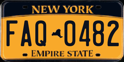 NY license plate FAQ0482