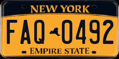 NY license plate FAQ0492
