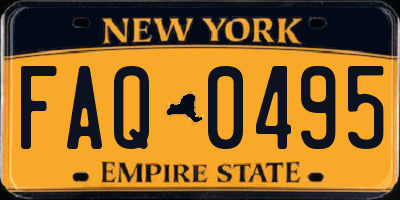 NY license plate FAQ0495