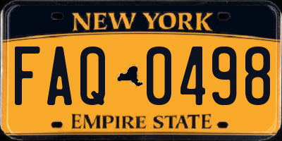 NY license plate FAQ0498