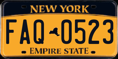 NY license plate FAQ0523