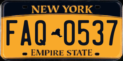 NY license plate FAQ0537