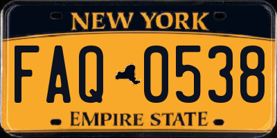 NY license plate FAQ0538