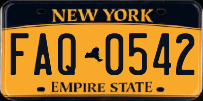NY license plate FAQ0542
