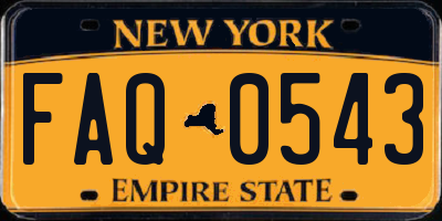 NY license plate FAQ0543