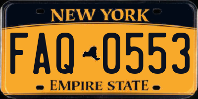 NY license plate FAQ0553