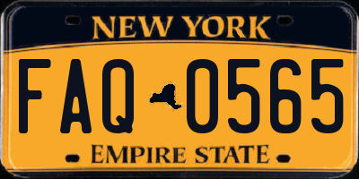 NY license plate FAQ0565