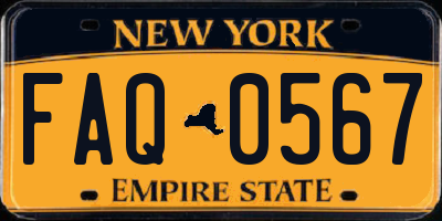 NY license plate FAQ0567