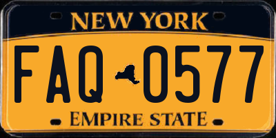 NY license plate FAQ0577