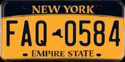 NY license plate FAQ0584