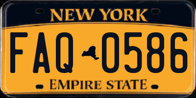 NY license plate FAQ0586