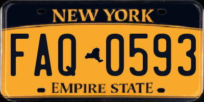 NY license plate FAQ0593