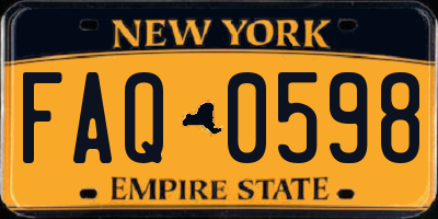 NY license plate FAQ0598