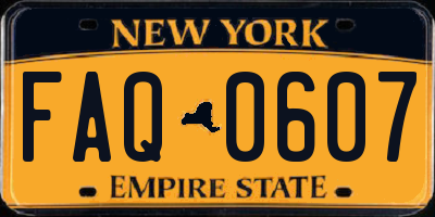 NY license plate FAQ0607