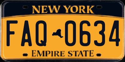 NY license plate FAQ0634
