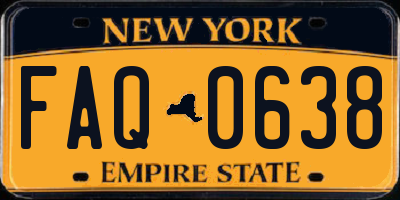 NY license plate FAQ0638