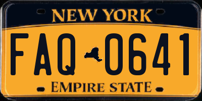 NY license plate FAQ0641